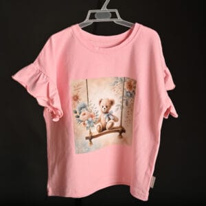 DSC_4793_fata Tricou fetiță roz cu ursuleț
