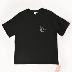 DSC_4388_fata Tricou negru To the Moon and Back adulti – 100% bumbac | Outfit matchy